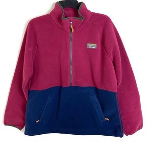 L.L. Bean Classic Colorblock Fleece Pullover